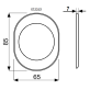 Декоративная накладка Disec KT3559 Oval матовая нержавеющая сталь Декоративная накладка Disec KT3559 Oval матовая нержавеющая сталь