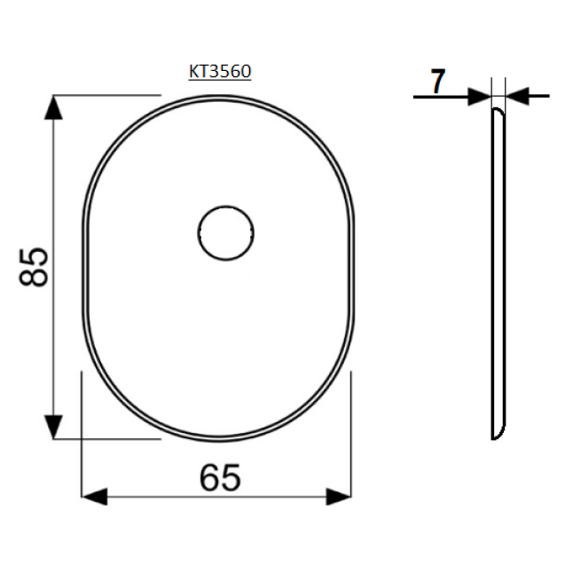 Декоративная накладка внутренняя Disec KT3560 DIN Oval матовая нержавеющая сталь Декоративная накладка внутренняя Disec KT3560 DIN Oval матовая нержавеющая сталь