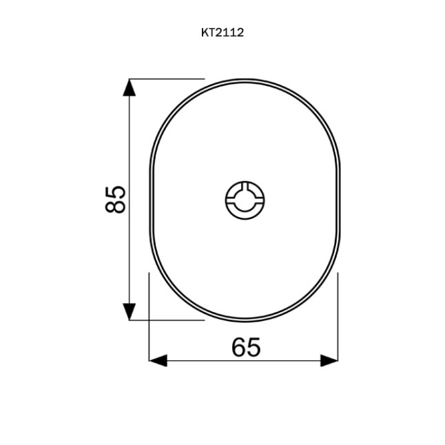 Декоративная накладка Disec KT3822 Omega Oval матовая нержавеющая сталь