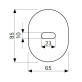 Декоративная накладка Disec KT3839 LEVER KEY Oval матовая нержавеющая сталь