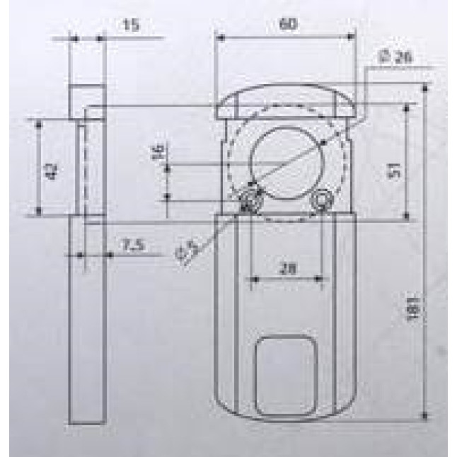 Броненакладка магнитная Disec MG-351