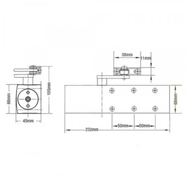 Доводчик дверной Dorma TS71 EN 3/4 коричневый