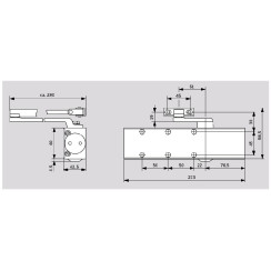 Доводчик дверной Dorma TS73V EN 2/3/4 BC коричневый Доводчик дверной Dorma TS73V EN 2/3/4 BC коричневый