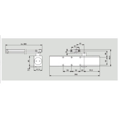 Доводчик дверной Dorma TS83 EN 7 BC серый Доводчик дверной Dorma TS83 EN 7 BC серый