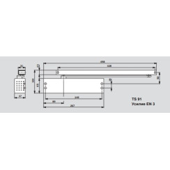 Доводчик дверной Dorma TS91 B EN 3 чёрный Доводчик дверной Dorma TS91 B EN 3 чёрный