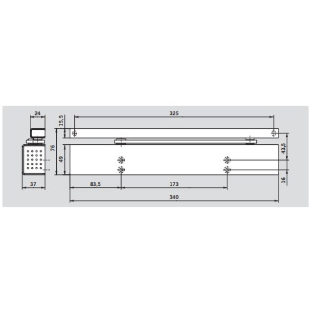 Доводчик дверной Dorma TS97 EN 2/3/4 полированная латунь Доводчик дверной Dorma TS97 EN 2/3/4 полированная латунь