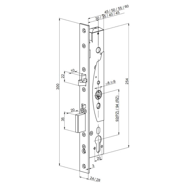 Замок врезной электромеханический Abloy EL 418