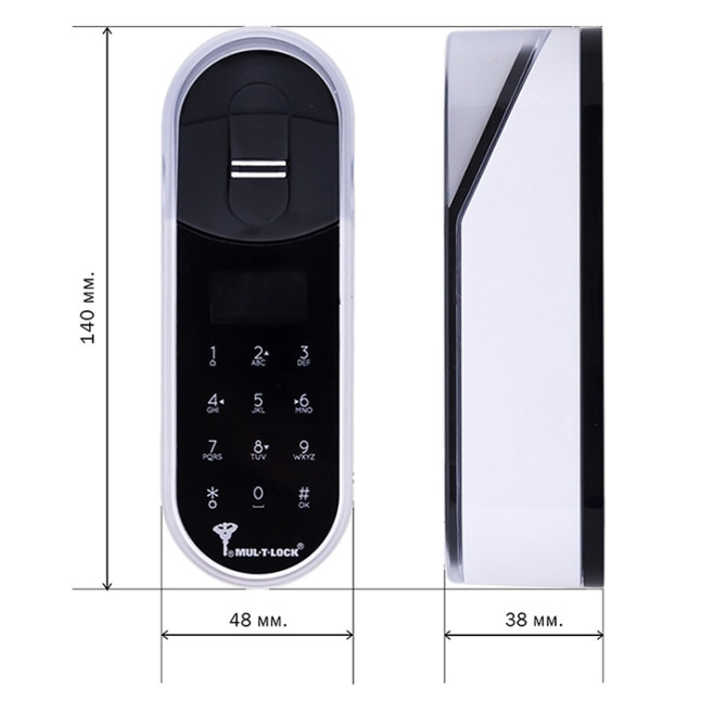 Сенсорная панель Mul-t-lock Enter Fingerprint (сканер отпечатка пальцев + код) Сенсорная панель Mul-t-lock Enter Fingerprint (сканер отпечатка пальцев + код)