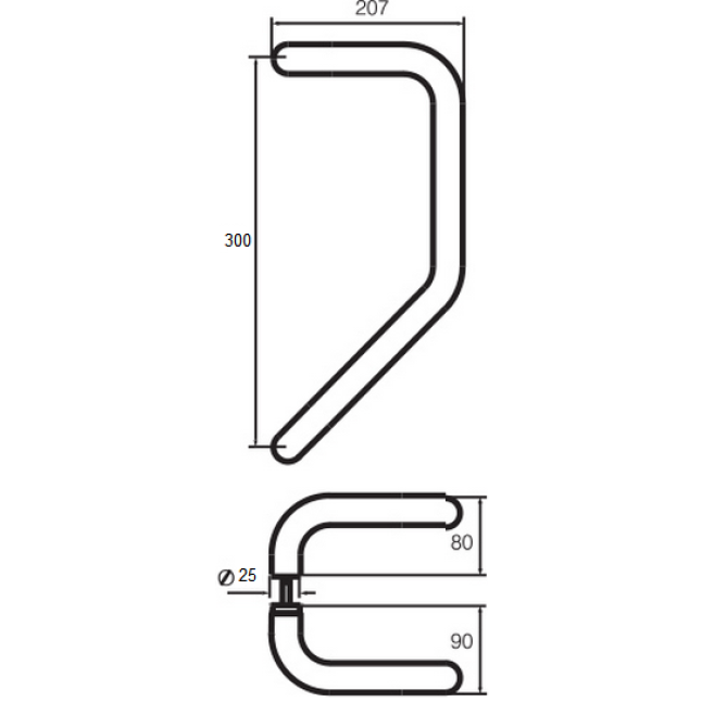 Ручка дверная Abloy Forma 343 полированная латунь Ручка дверная Abloy Forma 343 полированная латунь