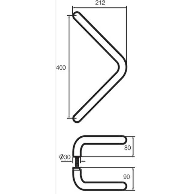 Ручка дверная Abloy Forma 344 полированная латунь Ручка дверная Abloy Forma 344 полированная латунь
