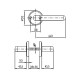 Ручка дверная Rostex Bаryt SNH55 WC титан PVD Ручка дверная Rostex Bаryt SNH55 WC титан PVD
