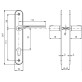 Ручка дверная Rostex Comfort PZ (72мм) fix-mov левая хром-сатин Ручка дверная Rostex Comfort PZ (72мм) fix-mov левая хром-сатин