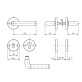 Ручка дверная Rostex Real SNH55 PZ хром Ручка дверная Rostex Real SNH55 PZ хром