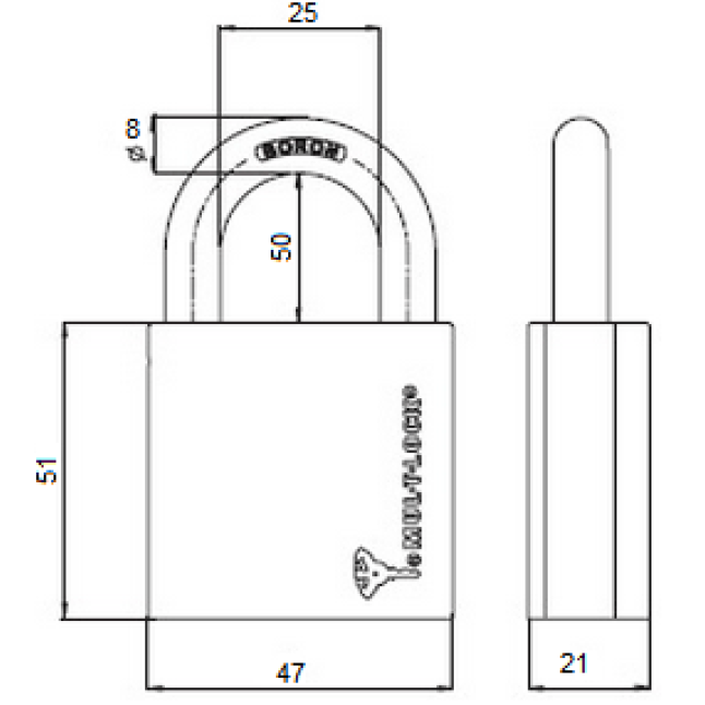 Замок навісний Mul-t-lock G-47 (50 мм) (7x7) Замок навісний Mul-t-lock G-47 (50 мм) (7x7)