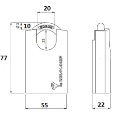 Замок навісний Mul-t-lock G-55Р / 23mm (Classic) Замок навісний Mul-t-lock G-55Р / 23mm (Classic)