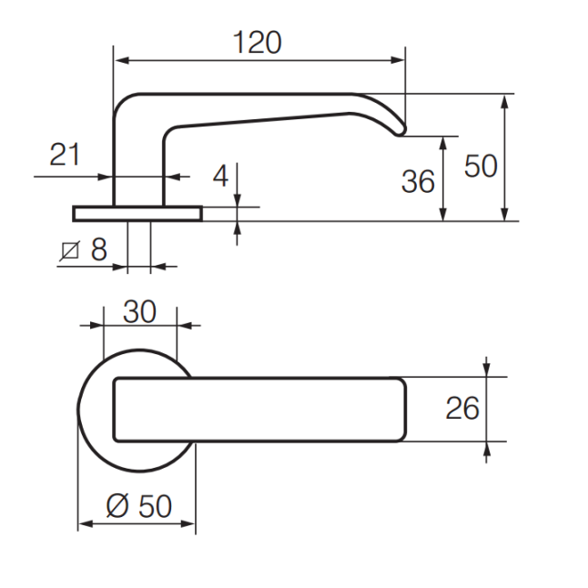 Ручка дверна Abloy Consul 110/007 хром