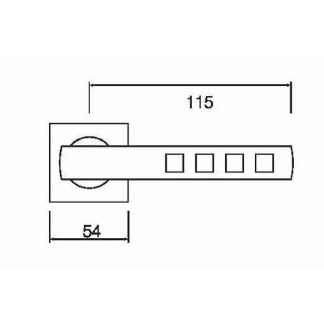 Ручка дверная Siba Kubika Z280 85 85 Матовый кофе