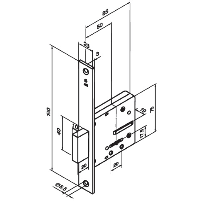 Замок врезной Abloy LC 2902 Замок врезной Abloy LC 2902