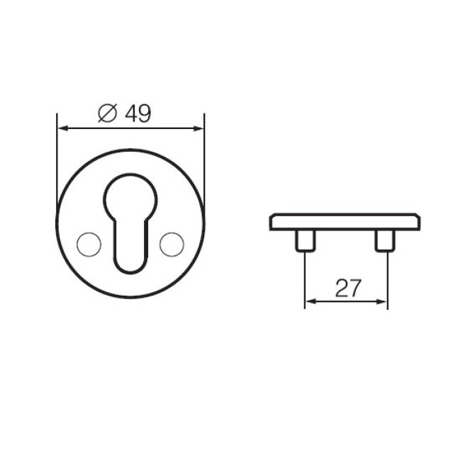 Накладка PZ Abloy LH001 латунь Накладка PZ Abloy LH001 латунь