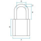 Замок навесной Abus 726TI/40 Замок навесной Abus 726TI/40