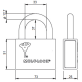 Замок навісний Mul-t-lock M13 / C1 (Classic) висота дужки 37 мм