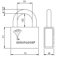 Замок навісний Mul-t-lock M13 / C3 (Classic) висота дужки 102 мм
