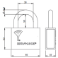 Замок навісний Mul-t-lock M16 / C1 (Classic) висота дужки 50 мм