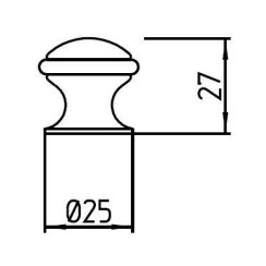 Стопор дверной Mandelli 109-04 матовая латунь Стопор дверной Mandelli 109-04 матовая латунь