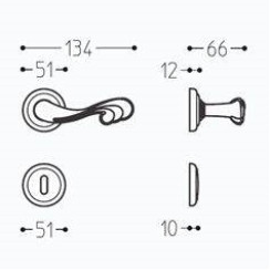 Ручка дверная Mandelli Soft патина Ручка дверная Mandelli Soft патина