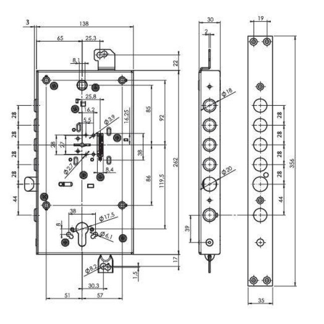 Замок врезной Mul-T-Lock Matrix DFM3 Замок врезной Mul-T-Lock Matrix DFM3