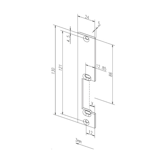 Накладка Effeff 152 KL fix левая Накладка Effeff 152 KL fix левая