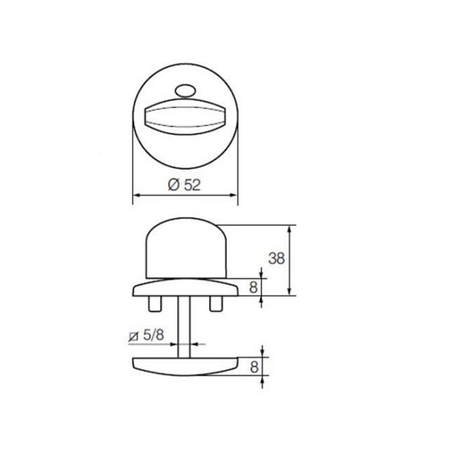 Накладка WC Abloy LH002 хром Накладка WC Abloy LH002 хром