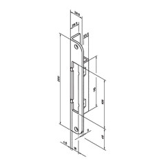 Ответная планка Abloy 0079 хром Ответная планка Abloy 0079 хром