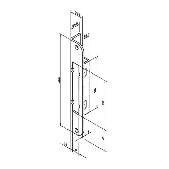 Відповідна планка Abloy 0079 хром
