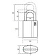 Замок навісний Abloy Protec PL 321/20 NA77FF Замок навісний Abloy Protec PL 321/20 NA77FF