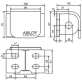 Петли для навесного замка Abloy PL203L (левые)