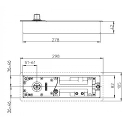 Доводчик підлоговий Geze TS 500 (103086,104047) Cеребристо Доводчик підлоговий Geze TS 500 (103086,104047) Cеребристо