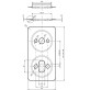 Пластина ремонтна Rostex Quadrum 90мм матова нержавіюча сталь Пластина ремонтна Rostex Quadrum 90мм матова нержавіюча сталь