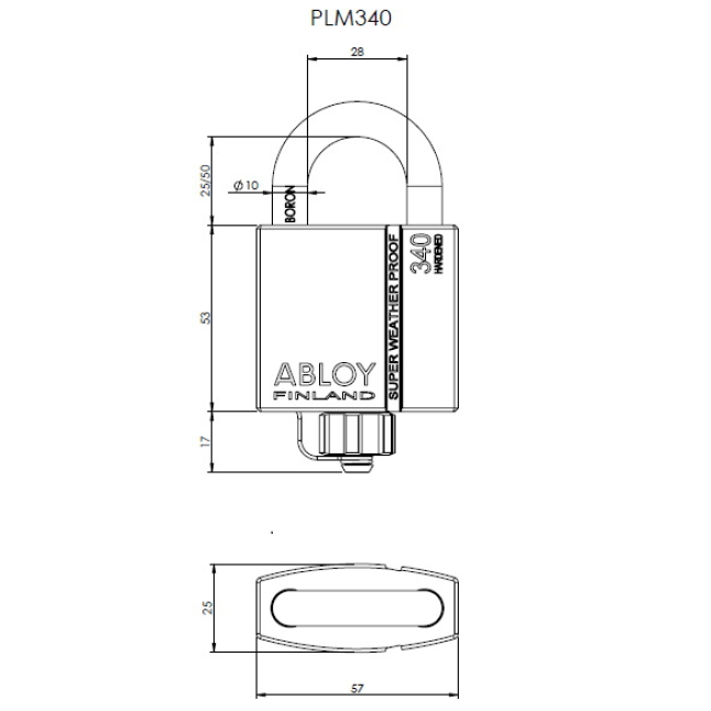 Замок навісний Abloy Sentry PLM 340 B