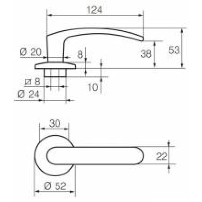 Ручка дверна Abloy Consul 110/007 матова латунь