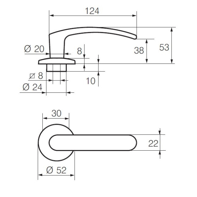 Ручка дверная Abloy Polar 006 золото Ручка дверная Abloy Polar 006 золото