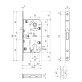 Корпус замка Agb Mediana Polaris DIN B04103.50.03 латунь Корпус замка Agb Mediana Polaris DIN B04103.50.03 латунь