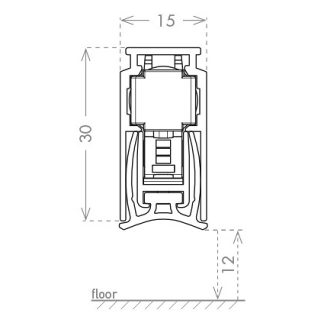 Порог врезной автоматический C.C.E. Chronoseal 830 мм Порог врезной автоматический C.C.E. Chronoseal 830 мм