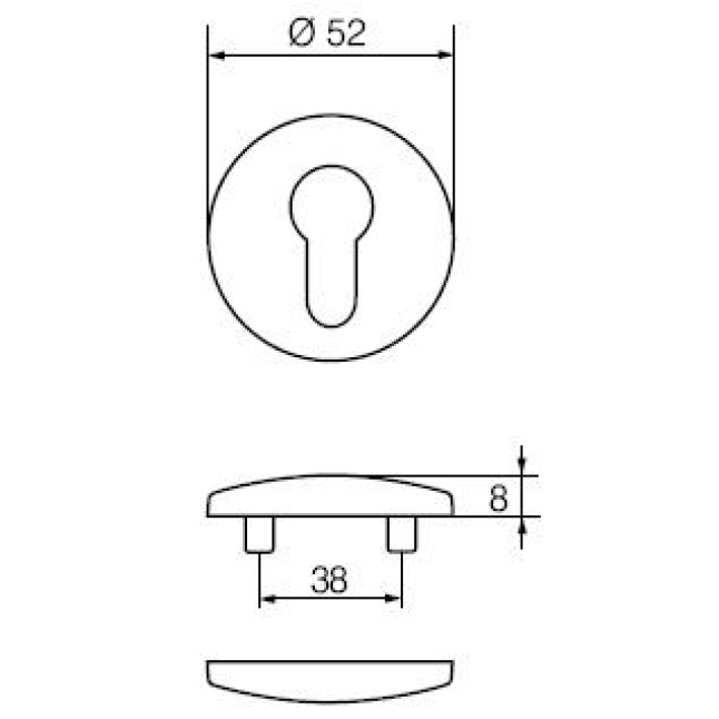 Накладка PZ Abloy 002 стали