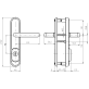 Защитная фурнитура Rostex R1 Decor (72мм) Ti/Sat титан сатин Защитная фурнитура Rostex R1 Decor (72мм) Ti/Sat титан сатин