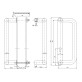 Ручка дверная Rostex Geneva 390 fix-fix PZ матовая нержавеющая сталь Ручка дверная Rostex Geneva 390 fix-fix PZ матовая нержавеющая сталь