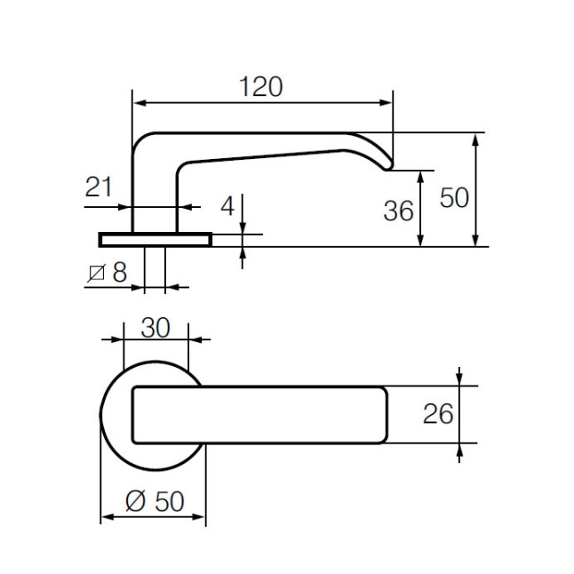 Ручка дверна Abloy Consul 110/007 FIN бронза червона Ручка дверна Abloy Consul 110/007 FIN бронза червона