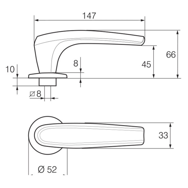 Ручка дверная Abloy Duetto 8/002 Ms/HA (матовое золото) Ручка дверная Abloy Duetto 8/002 Ms/HA (матовое золото)