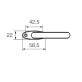 Ручка віконна Abloy 50/152 Oval білий