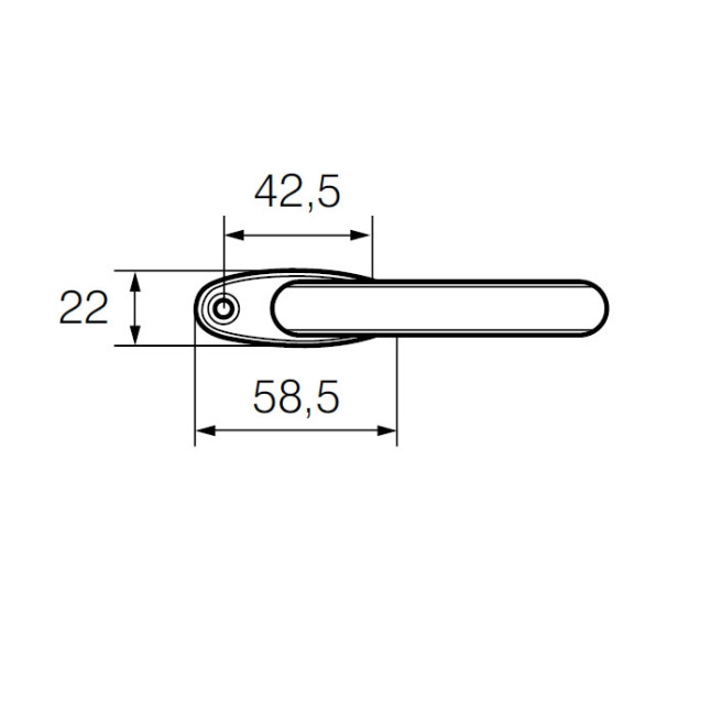 Ручка віконна Abloy 50/152 Oval хром Ручка віконна Abloy 50/152 Oval хром